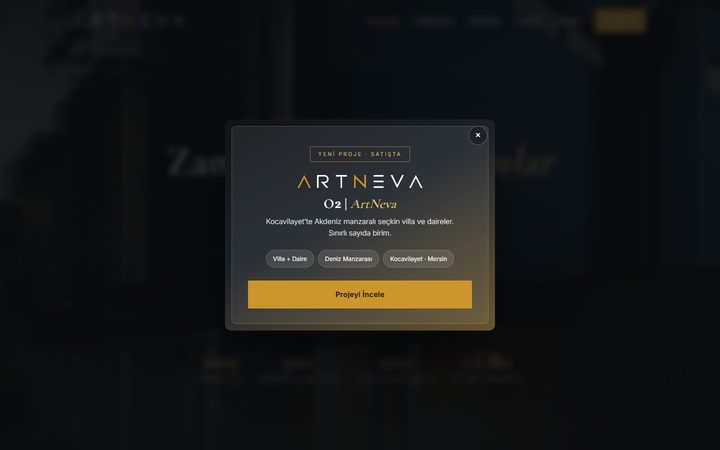 ARTNEVA web sitesi