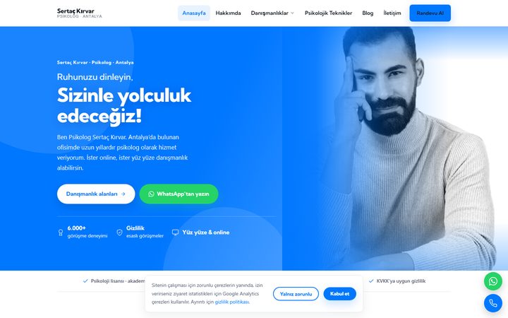 Sertaç Kırvar web sitesi